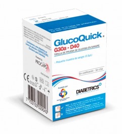 Caja de tirillas para glucómetro glucoquick G30 – G71 – G31 – D40  - 1